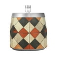 thumbnail image 7 of Yayeee Ashtray with Lid for Cigarette Smokeless Stainless Steel Home Ash Holder, Checkered Pattern, 7 of 7