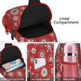 thumbnail image 4 of Sling Backpack,Red Christmas Snowflake Pattern Sling Bag with Water Bottle Holder,Waterproof Sling Bag for Men/Women with Headphone Jack for Hiking,Travel, 4 of 6