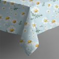thumbnail image 5 of Light Blue Daisy Flower Pattern Square Tablecloth,Waterproof Square Table Cover,Wipeable Spillproof Washable Table Cover for Home Kitchen Party Decor 60"x60"(152x152cm), 5 of 6