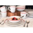 thumbnail image 6 of 10 Strawberry Street Simply Coupe 16-Piece Ceramic Dinnerware Set, Red, 6 of 9