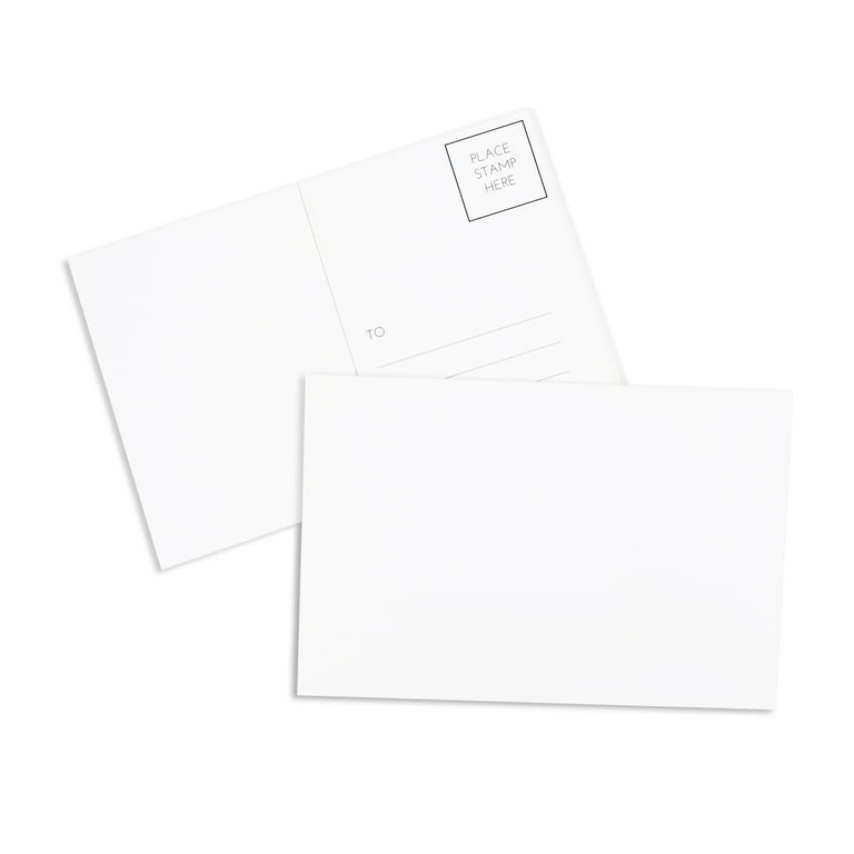 50 Blank Mailable 4x6 Heavy Duty 14PT Postcards with Mailing Side 4x6