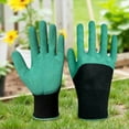 thumbnail image 5 of Gardening Gloves Thickened Latex Coated Thorn-Proof Working Glove Wear-Resistant Work Mitts for Digging Planting Weeding (Green), 5 of 9