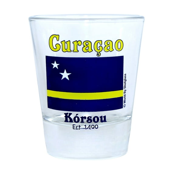 Curacao Flag Shot Glass