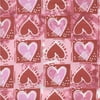 Shason Textile (3 yd Cut) Tile Hearts, 100 Percent Cotton Fabric For Valentine's Day