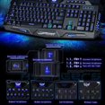 thumbnail image 3 of Ktaxon Cool Multimedia 3 colors LED Illuminated Backlight USB Wired Gaming Keyboard PC, 3 of 7