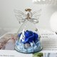 thumbnail image 1 of Ghyt Regalo De Cumpleaños De Rosa Inmortal para Damas, Mamá, Abuela, Esposa, Figura De Ángel De Vidrio, Regalo con Hermosas Flores De Color Azul Oscuro, Aniversario, 1 of 3