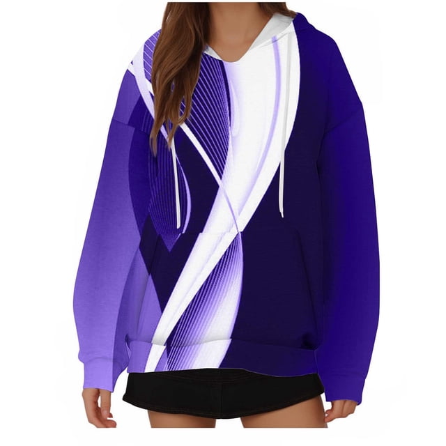 Birdeem Hauts Amples pour Femmes Sweat à Capuche Manches Longues Sport