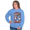 thumbnail image 5 of Street Fighter Chun Li Hustle Queen Women Crewneck Sweatshirt Brisco Brands S, 5 of 6