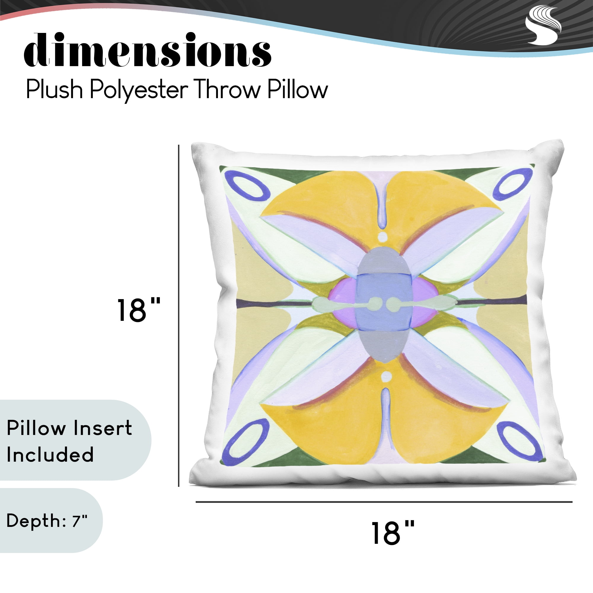 Stupell Industries Warm Revival Kaleidoscope Decorative Printed Throw Pillow, design by Melissa Wang