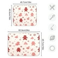thumbnail image 3 of Dish Drying Mat Microfiber Kitchen Pad Large Counter Absorbent Dish Mats Drainer Rack 16"x18" Gingerbread Men Pattern, 3 of 8