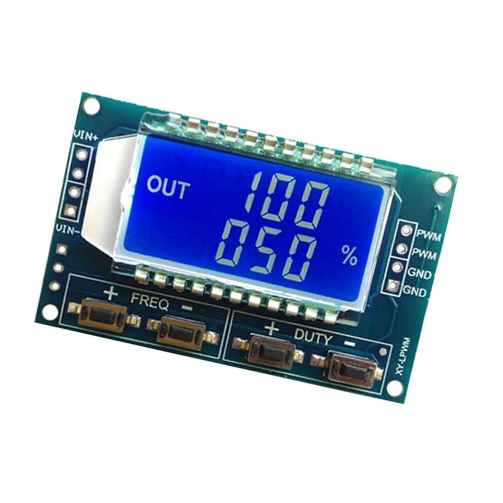 Blue Signal Generator Module Duty Cycle PWM Board Module Durable LCD Display Pulse Frequency for Factory for Industry for Office 
