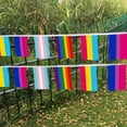 thumbnail image 4 of Banderas del Orgullo Gay, 10m/40 Uds. 14*21cm banderas del arco iris banderas del arco iris Orgullo Gay lésbico cadena bandera probada y confiable, 4 of 5