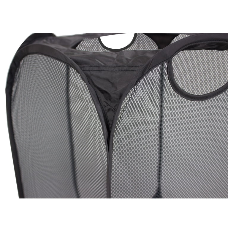 Mainstays Black Pop-Up Hexagon Mesh Laundry Hamper photo 5
