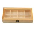 thumbnail image 3 of Wooden Tea Bags Storage Box Container with Tea Bag Glass Top 29x13x5cm 8 Sections, 3 of 5