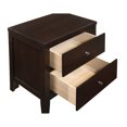 thumbnail image 5 of Bedside Nightstands, Garrett Cappuccino 2-Drawer Rectangular Nightstand, Cappuccino Wooden Nightstands,Solid Wood+Mdf Nightstands With Storage, Furniture Bedroom Furniture Nightstands, 5 of 12