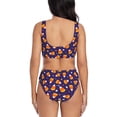 thumbnail image 3 of Honeii Candy Corn (2) Print Women’s Bikini Set,Two Piece Swimsuit Bathing Suits,Stylish High Elasticity Swimwear for Beach and Pool, 3 of 7