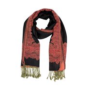 Pashmina Reversible Women's Pashmina Shawl Scarf Wrap, Black