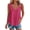 Hot Pink, variant on Women's Casual Fashion Solid Color Off Shoulder Sleeveless Top V Neck Loose Bohemian Blouse with Ruffle Hem, Pink XXL