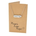 thumbnail image 2 of Quan Jewelry Hope Necklace, Sentiment Pendant Charm, Inspirational and Motivational Gifts for Her, Never Lose Hope, 2 of 5