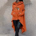 thumbnail image 2 of Mujeres Casual Manga Larga Suelta Impreso Medio Y Largo Tops Mujer Blusa Sudaderas Con Capucha Pompotops FGAJ17409, 2 of 5