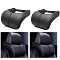 thumbnail image 3 of Car Seat Headrest Travel Rest Neck Pillow Pu Leather Auto Car Neck Pillow Memory Foam Pillows Neck Rest Seat Headrest Cushion, 3 of 4