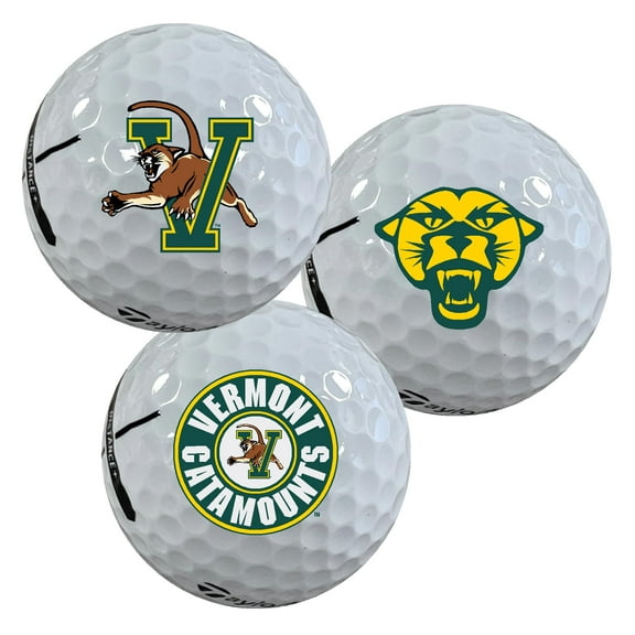 University of Vermont Catamounts Logo Edition Officially Licensed NCAA Taylormade Distance  Golf Balls 12-Pack (Dozen)