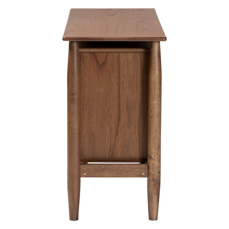 Baxton Studio Alyssa Japandi Walnut Brown Wood 6-Drawer Dresser