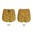 thumbnail image 3 of Gukieu Gold Glitter Print Women's Sports Shorts with Drawstring Elastic Waistband for Running, Yoga, Fitness-Medium, 3 of 7