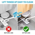 thumbnail image 3 of 2pcs White Tension Rods 15.7 to 28 Inch, No Slip Tension Curtain Rod Adjustable Small Curtain Rod, Spring Kitchen Curtain Rods, Expandable No Drilling, 3 of 7