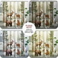 thumbnail image 5 of Hunting Woodland Shower Curtain Country Forest Wildlife Shower Curtains Watercolor Cabin Animal Themed Bathroom Decor Polyester Fabric-72" x 72", 5 of 6