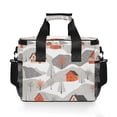 thumbnail image 7 of FORMRS Insulated Cooler Bag 24 Cans Capacity Soft Leakproof Lunch Box with Side Pockets, Snow Cartoon Houses, 7 of 7