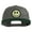 Dk Grey, variant on Smile Face Circular Patched 5 Panel Flat Bill Twill Snapback Solid Cap - Dk Grey OSFM