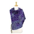 thumbnail image 2 of Paskmlna Reversible Paisley Pashmina Shawl Wrap Elegant Colors #24, 2 of 4