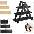 thumbnail image 7 of 3 Tier Serving Tray Cupcake Stand and Towers Serving Tray for Party Food Tray Farmhouse Serving Platter Decorative Tray Decor Dessert Display Set Tiered Tray Stand (Black), 7 of 7