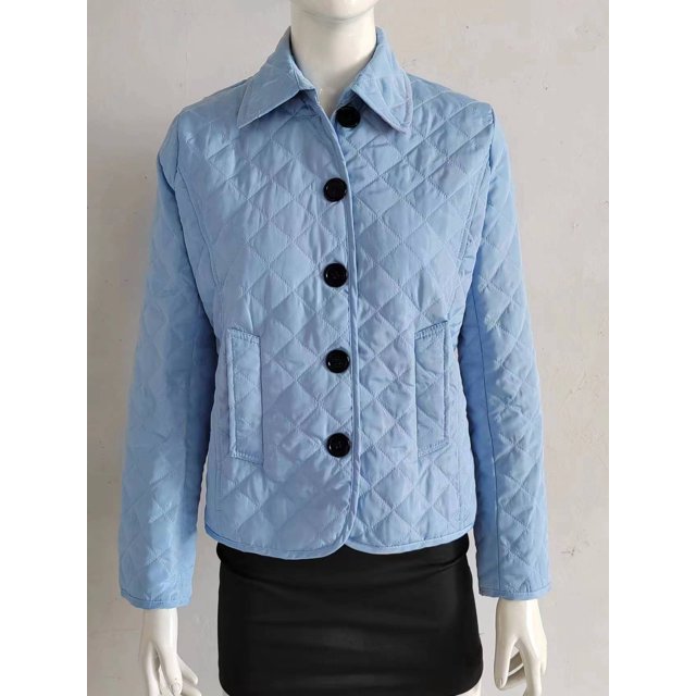 Deseo abrigo multicolor popular moda temperamento solapa de un solo pecho ajustado cálido hilado de algodón