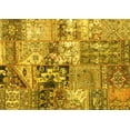 thumbnail image 1 of Ahgly Company Indoor Rectangle Patchwork Yellow Transitional Area Rugs, 2' x 3', 1 of 4