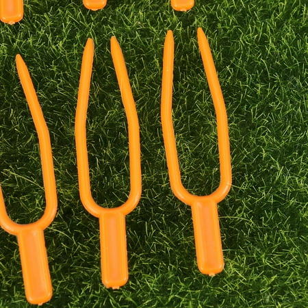 DEEPCRAFF 100Pcs Stalk Fixed Clampes for Vine Support Clips Orange Plastic Clips in Office Use