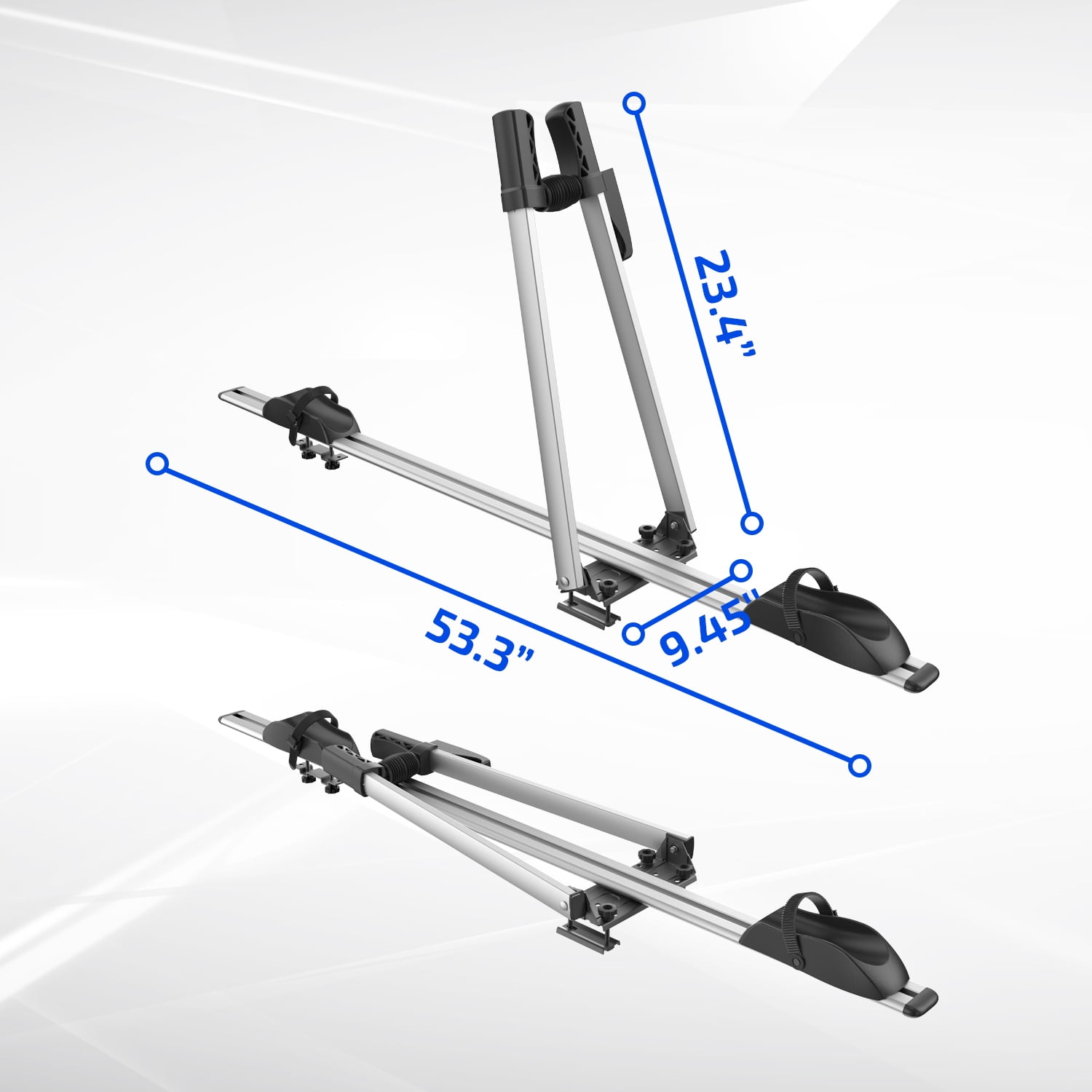 (2 pack) Ozark Trail Aluminum Alloy Roof Bike Carrier Max Load 33LB, With Lock System