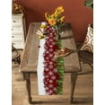 thumbnail image 5 of Red Christmas Burlap-Cotton Table Runner 70 Inches Long,Green Pine Branch Snowflake Winter Farmhouse Table Runners,Outdoor Dining Tablecloths Decor for Baby Shower Party Wedding 13x70, 5 of 9