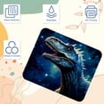 thumbnail image 3 of Starry Dinosaur Square Gaming Mousepad Desk Mat Non-Slip Rubber Bottom Printed 8.3x9.8 Inch Suitable for Office and Gaming, 3 of 6
