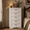 White, variant on Aiho Farmhouse Dresser for Bedroom, Tall Wood Dresser with 5 Drawer, Chest of Drawers with Metal Handle for Living Room, Hallway, Closet - Gray