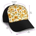 thumbnail image 2 of Naloa Classical Cute Sunflower Adult adjustable Print Baseball Hat, Patchwork curved brim baseball capfor Men and Women, One Size, 2 of 5