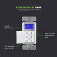 thumbnail image 3 of TOPGREENER Digital Astronomic Timer Switch, 7-Day Programmable Sunrise Sunset, Single Pole or 3-Way, Neutral Wire Required, 120VAC, UL Listed, TGT01-H-SV, Silver, 3 of 4