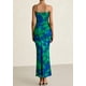 thumbnail image 2 of Vestido largo PRETTYGARDEN para mujer, ajustado sin tirantes, verde y floral, 2 of 9