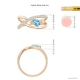 thumbnail image 4 of Angara Natural 0.3 Ct. Aquamarine with Diamond Solitaire Ring in 14K Rose Gold for Women (Ring Size: 3), 4 of 9