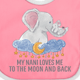 thumbnail image 4 of Inktastic My Nani Loves Me to the Moon and Back Boys or Girls Baby Bib, 4 of 4