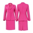 thumbnail image 4 of Hot Pink 2-Piece Blazer Suit and Skirt Set Formal Jacket Costume for Halloween Cosplay Party, 4 of 7