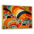 thumbnail image 2 of Designart Geometric framed wall art, Harmonious Shapes in Orange Abstraction I , Abstract Geometric Large framed wall art decor, Orange Modern Gold framed wall art, 40x30 inches Gold Frame, 2 of 5