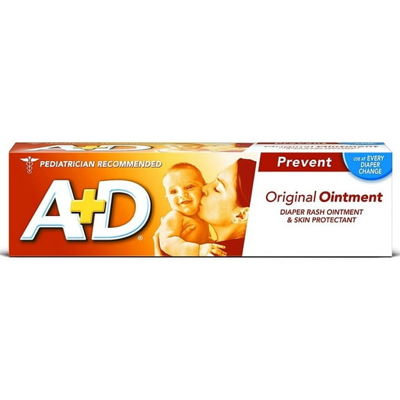 A D Diaper Rash Ointment & Skin Protectant, Original 4 oz (Pack of 2)