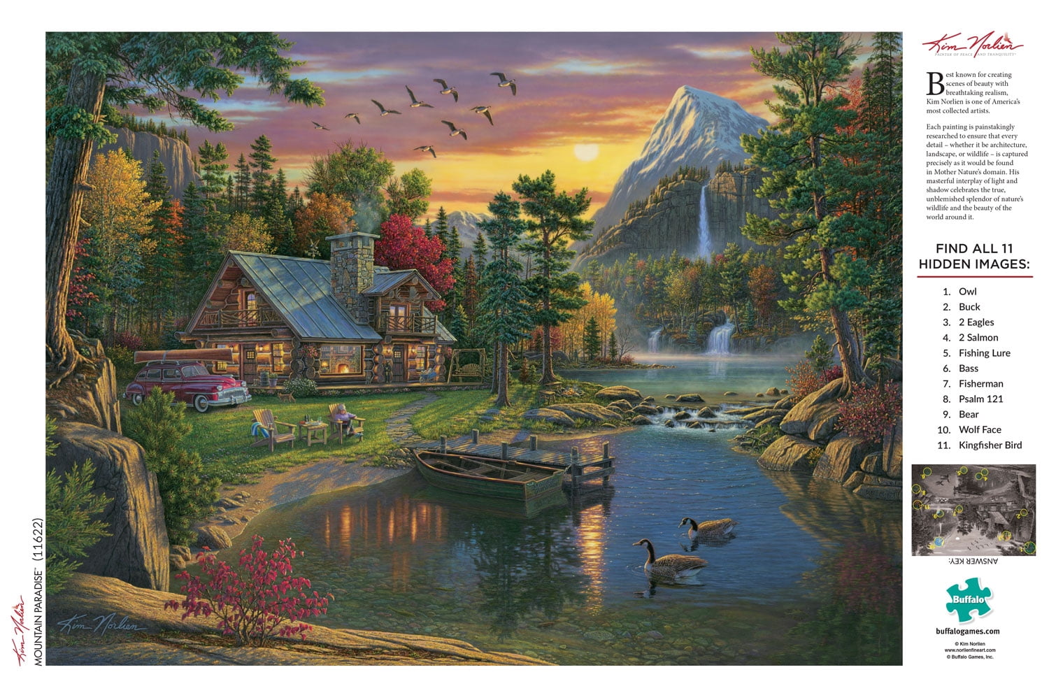 Buffal Games Kim Norlien Mountain Paradise 1000 Piece Jigsaw Puzzle